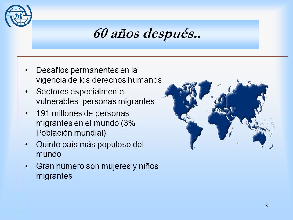 60 años después.. Desafíos permanentes en la vigencia de los derechos humanos. Sectores especialmente vulnerables: personas migrantes.