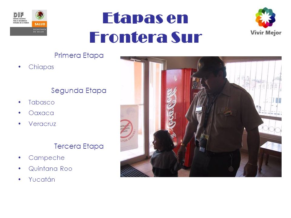 Etapas en Frontera Sur Primera Etapa Segunda Etapa Tercera Etapa