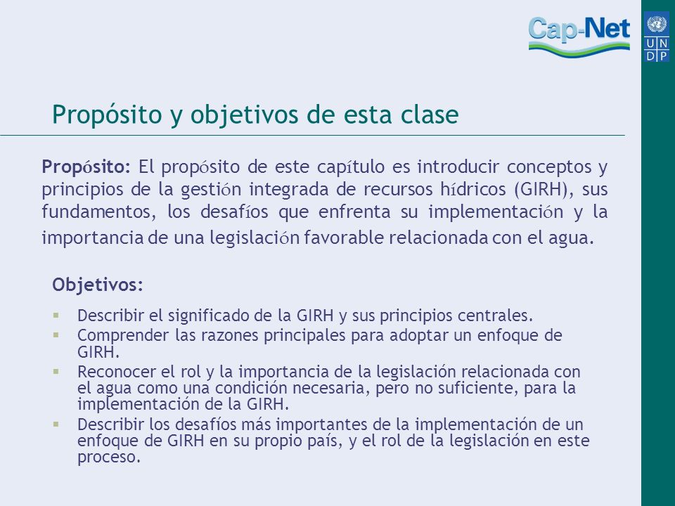 Propósito y objetivos de esta clase