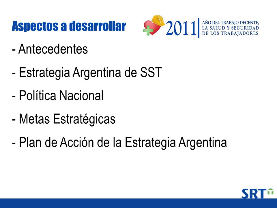 - Estrategia Argentina de SST - Política Nacional - Metas Estratégicas