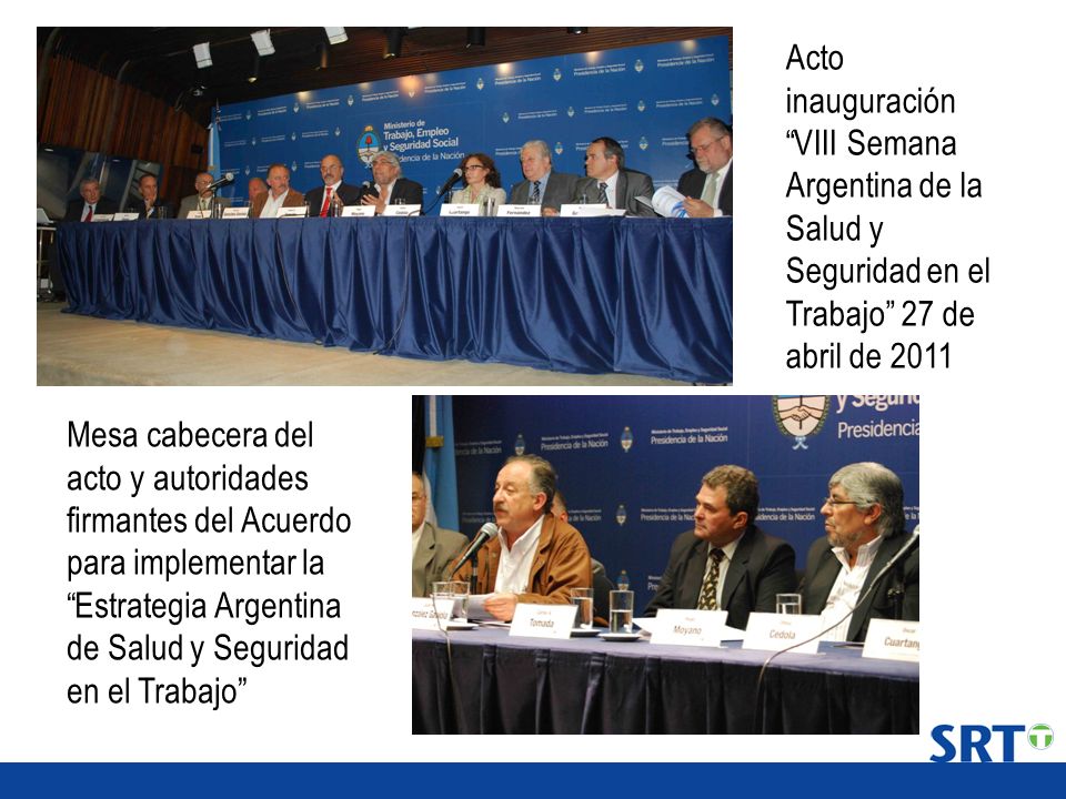 Acto inauguración VIII Semana Argentina de la Salud y Seguridad en el Trabajo 27 de abril de 2011