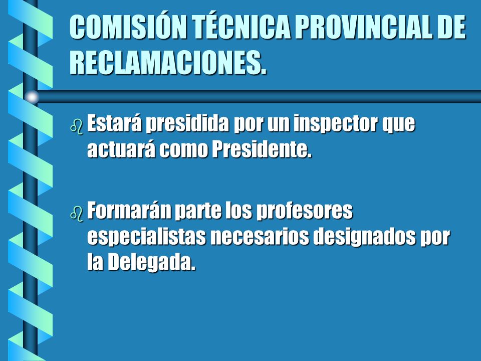 COMISIÓN TÉCNICA PROVINCIAL DE RECLAMACIONES.