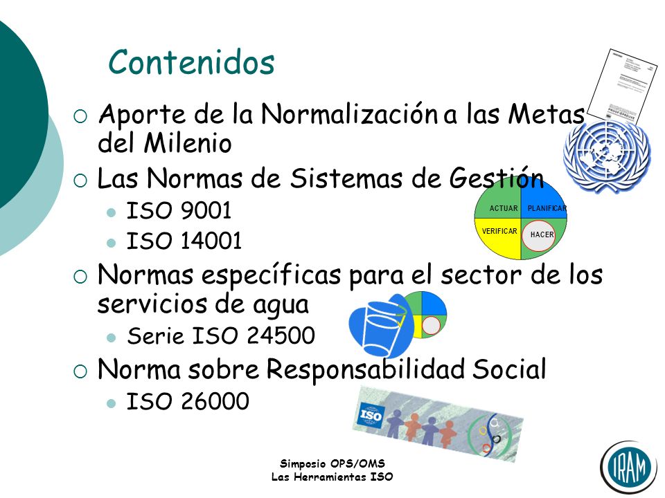 Contenidos Aporte de la Normalización a las Metas del Milenio