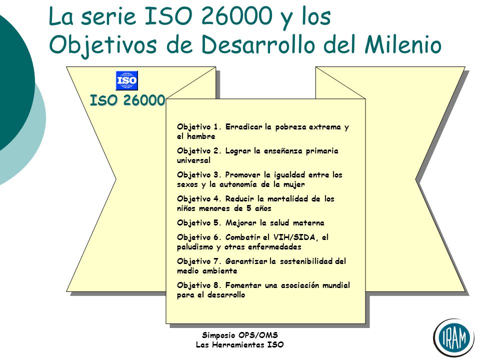 La serie ISO y los Objetivos de Desarrollo del Milenio