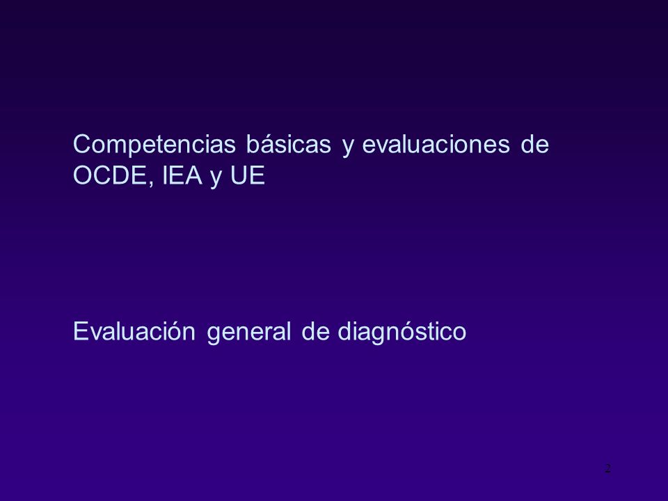 Competencias básicas y evaluaciones de