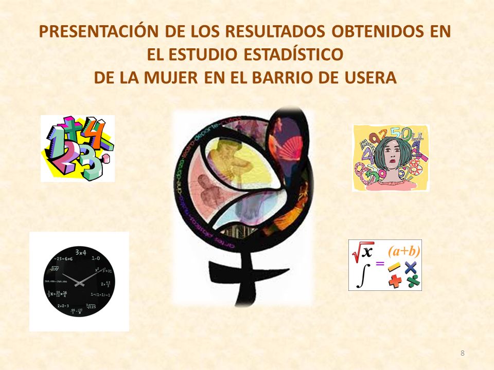 PRESENTACIÓN DE LOS RESULTADOS OBTENIDOS EN EL ESTUDIO ESTADÍSTICO DE LA MUJER EN EL BARRIO DE USERA