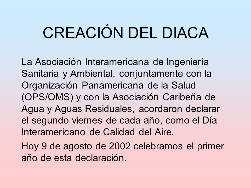CREACIÓN DEL DIACA