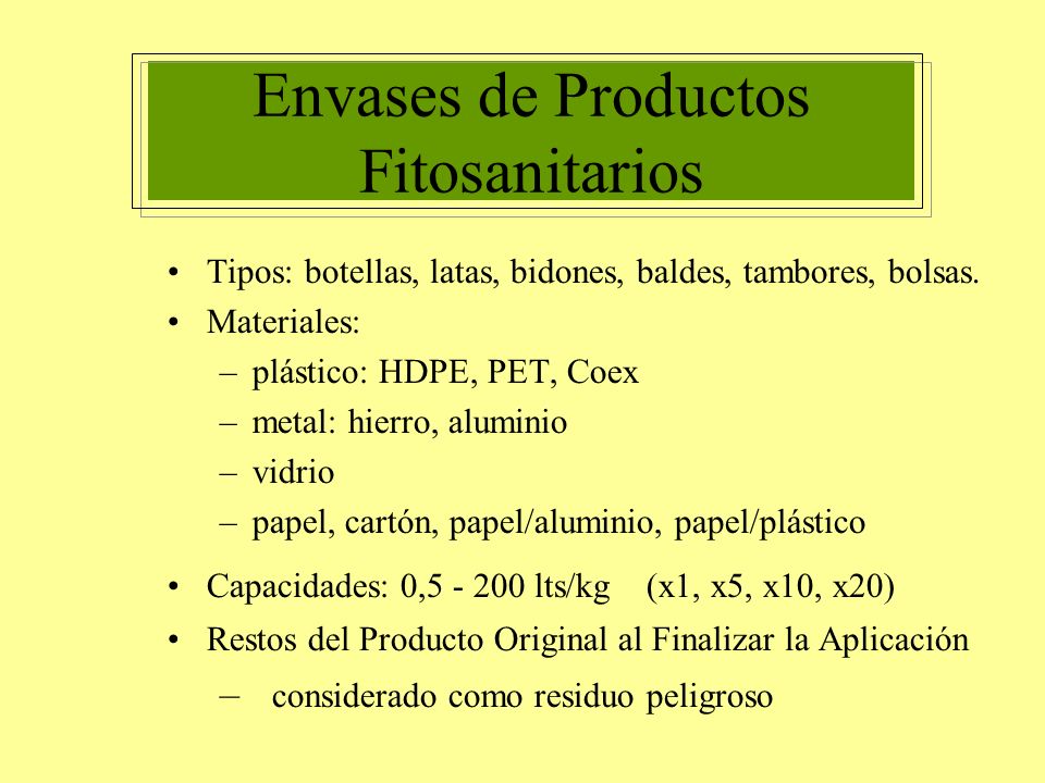 Envases de Productos Fitosanitarios