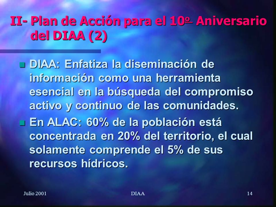 II- Plan de Acción para el 10o Aniversario del DIAA (2)