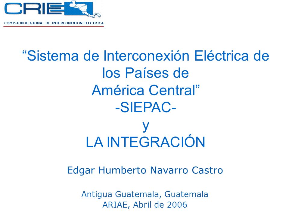 COMISION REGIONAL DE INTERCONEXION ELECTRICA