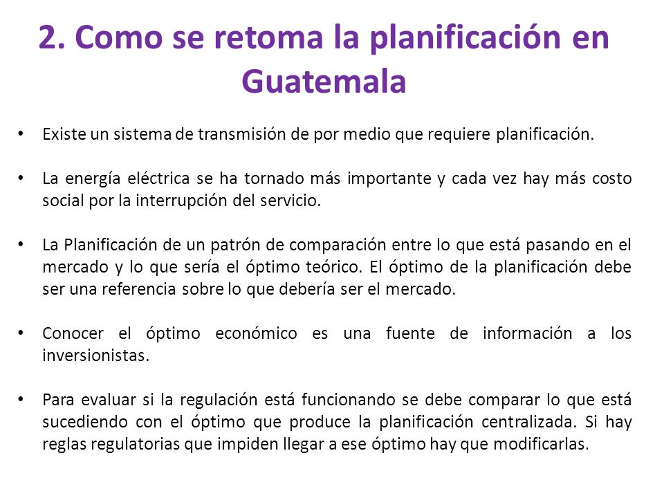 2. Como se retoma la planificación en Guatemala