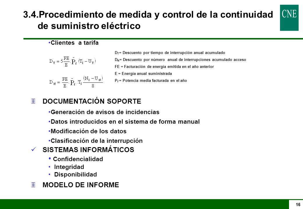 3.4.Procedimiento de medida y control de la continuidad de suministro eléctrico