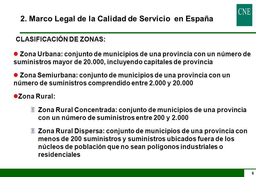 2. Marco Legal de la Calidad de Servicio en España