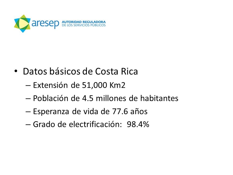 Datos básicos de Costa Rica