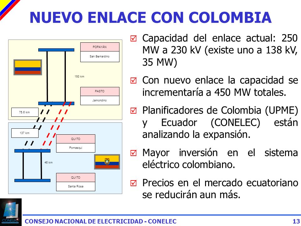 NUEVO ENLACE CON COLOMBIA
