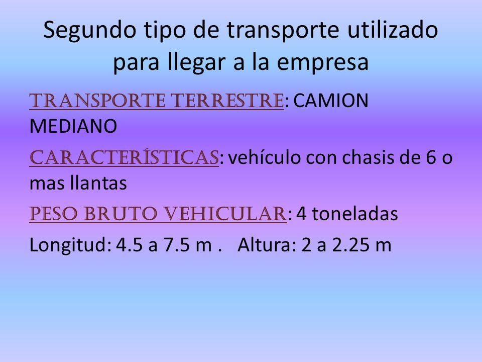 Segundo tipo de transporte utilizado para llegar a la empresa
