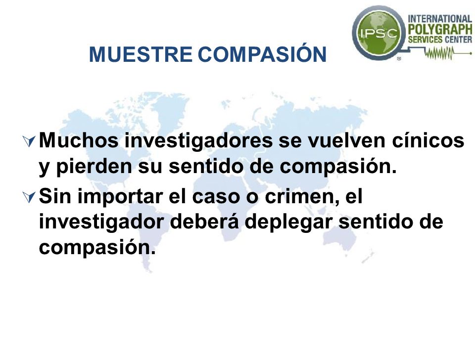 MUESTRE COMPASIÓN Muchos investigadores se vuelven cínicos y pierden su sentido de compasión.