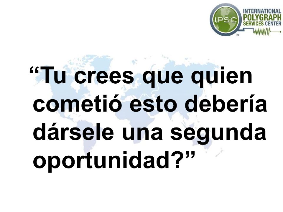 Tu crees que quien cometió esto debería dársele una segunda oportunidad