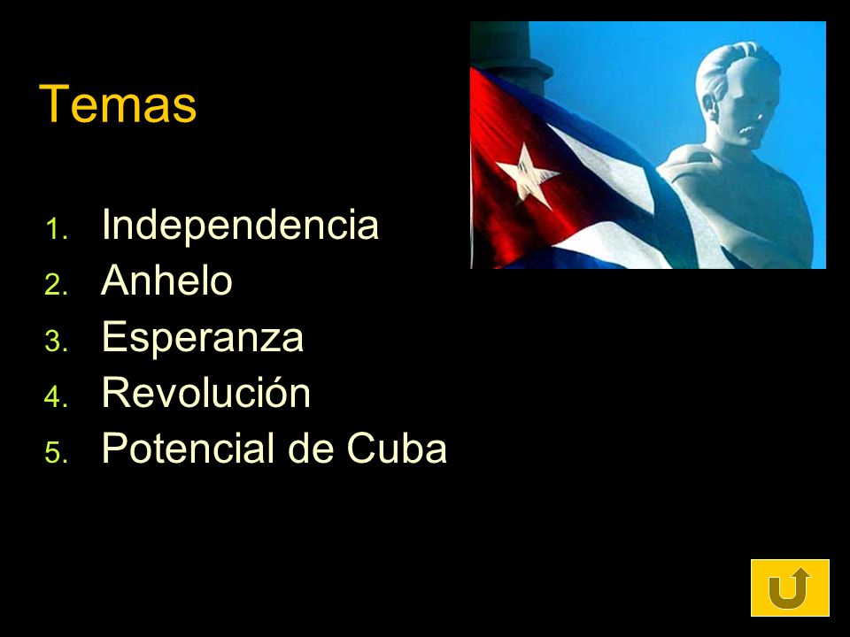 Temas Independencia Anhelo Esperanza Revolución Potencial de Cuba