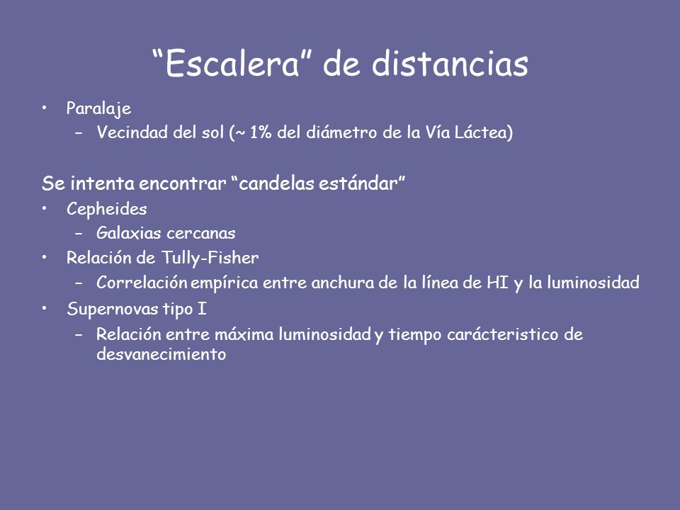Escalera de distancias