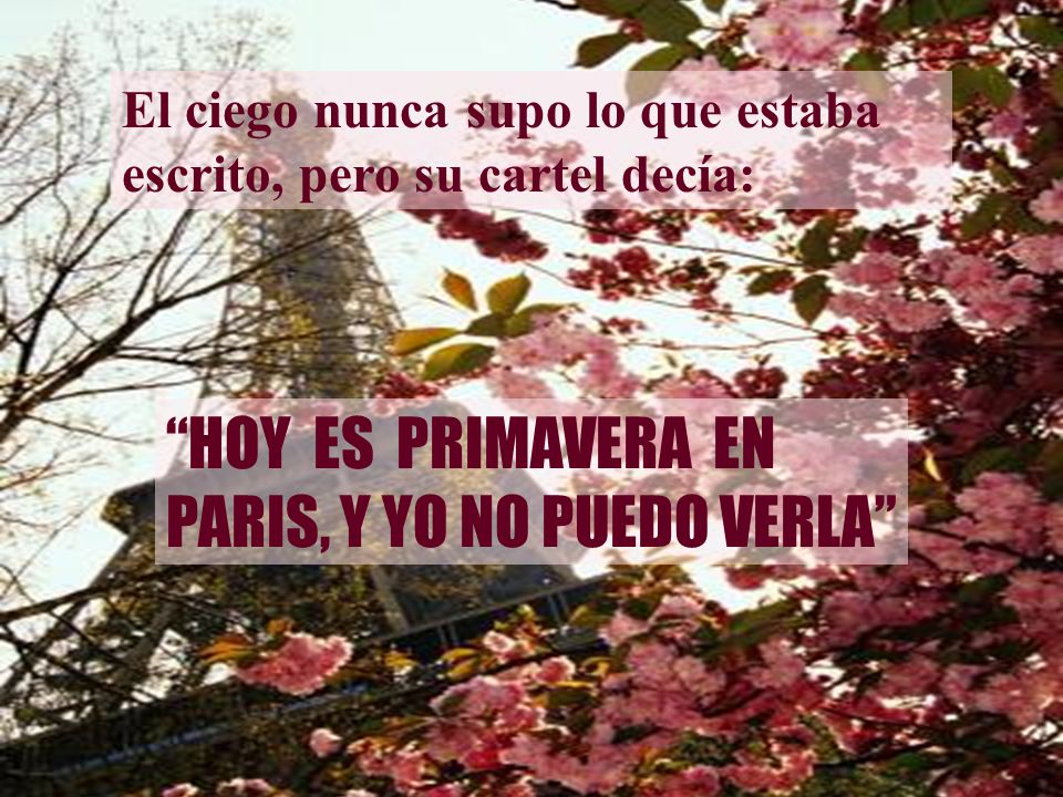 HOY ES PRIMAVERA EN PARIS, Y YO NO PUEDO VERLA