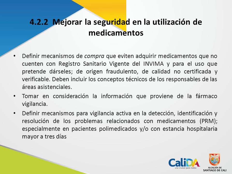 4.2.2 Mejorar la seguridad en la utilización de medicamentos