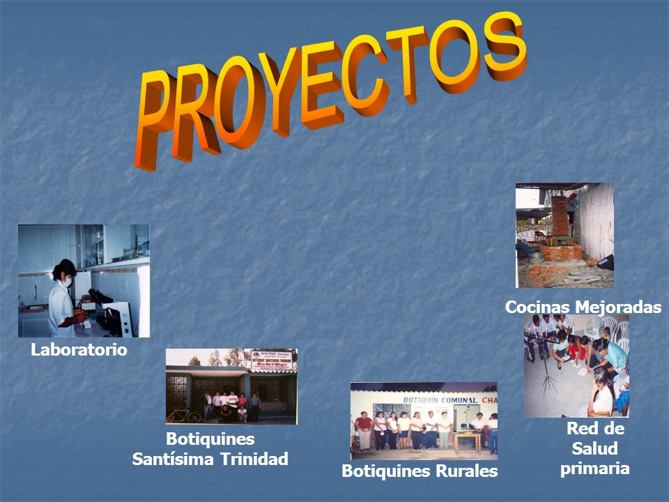 PROYECTOS Cocinas Mejoradas Laboratorio Red de Botiquines