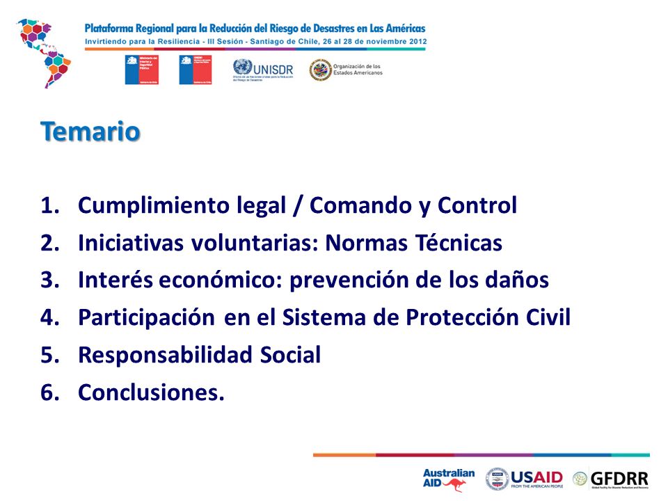 Temario Cumplimiento legal / Comando y Control
