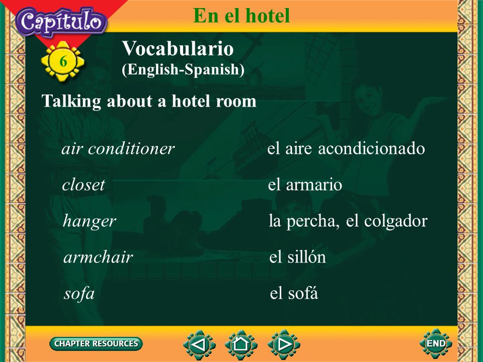 En el hotel Vocabulario Talking about a hotel room air conditioner