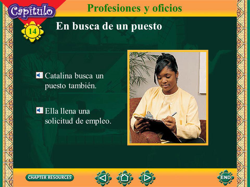 Profesiones y oficios En busca de un puesto Catalina busca un