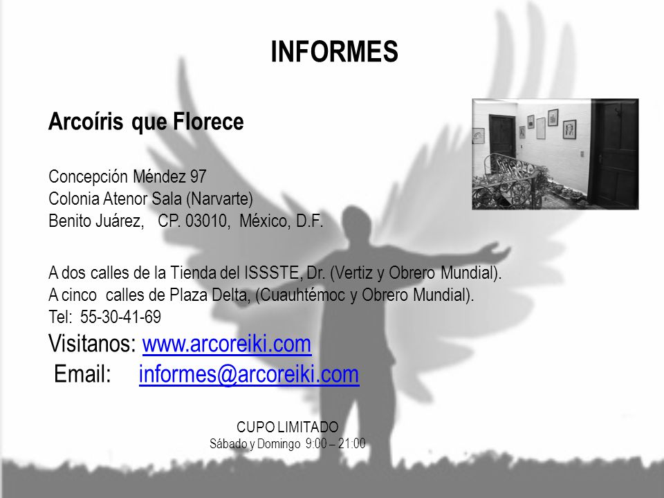 INFORMES Arcoíris que Florece Visitanos:
