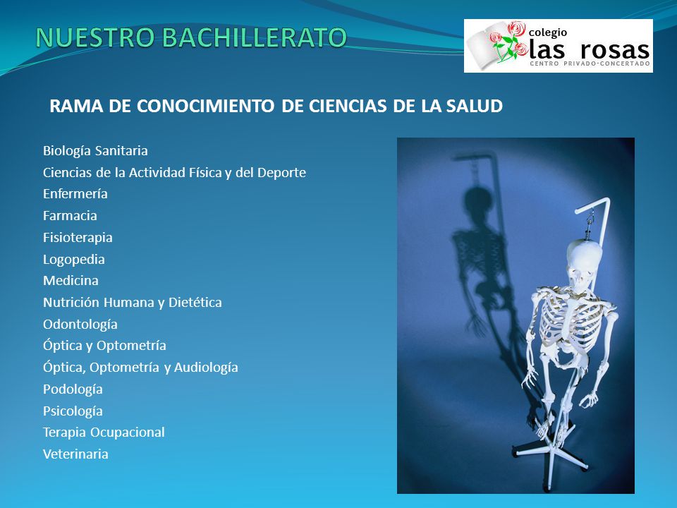 NUESTRO BACHILLERATO RAMA DE CONOCIMIENTO DE CIENCIAS DE LA SALUD