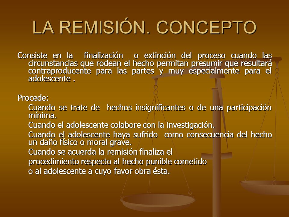 LA REMISIÓN. CONCEPTO