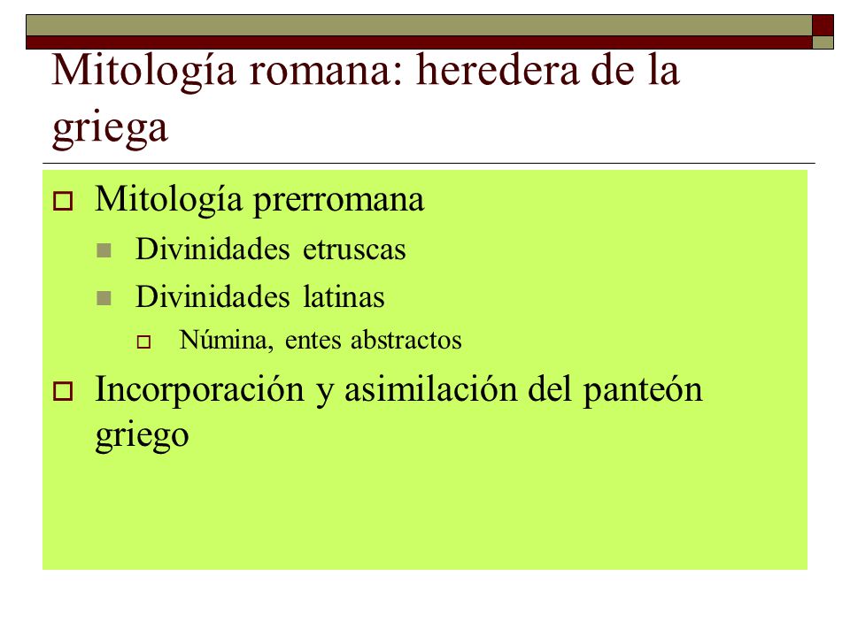 Mitología romana: heredera de la griega