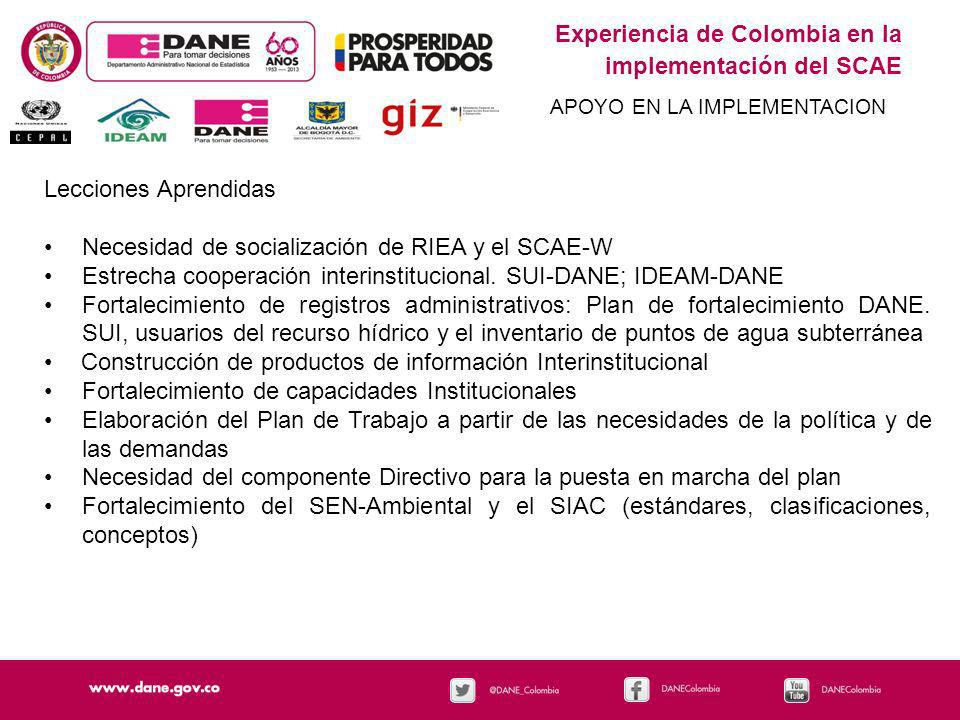 Experiencia de Colombia en la implementación del SCAE