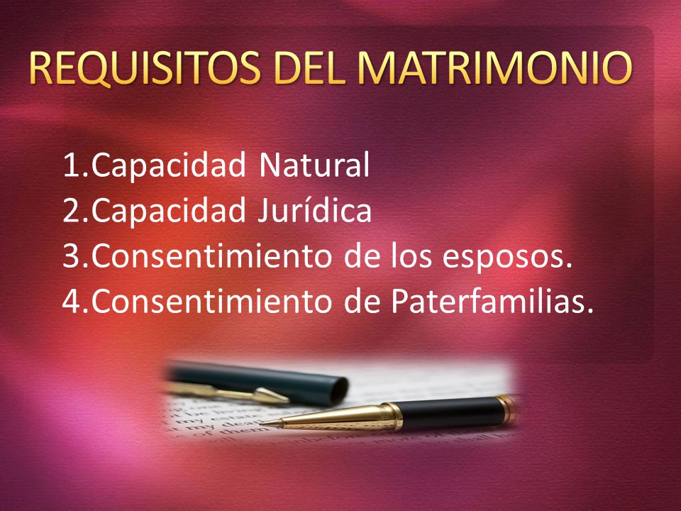 REQUISITOS DEL MATRIMONIO