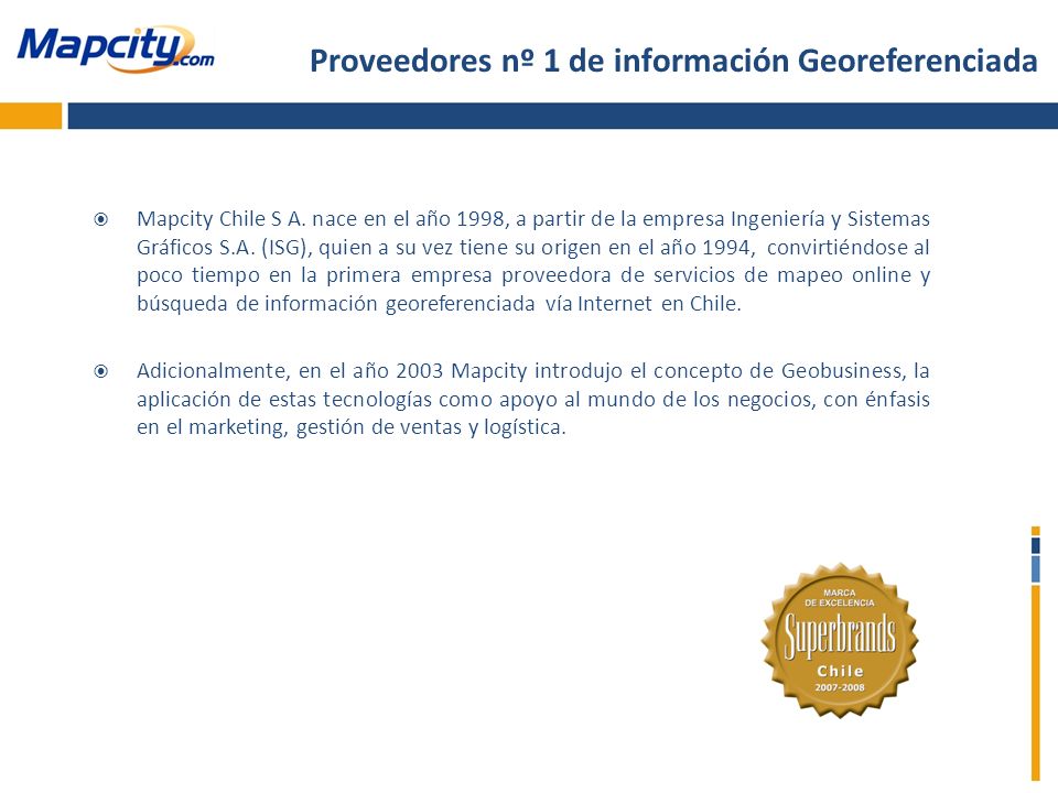 Proveedores nº 1 de información Georeferenciada
