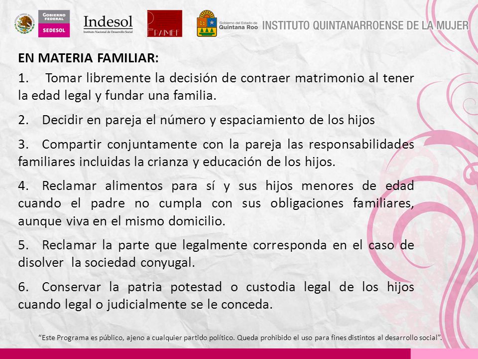 Decidir en pareja el número y espaciamiento de los hijos