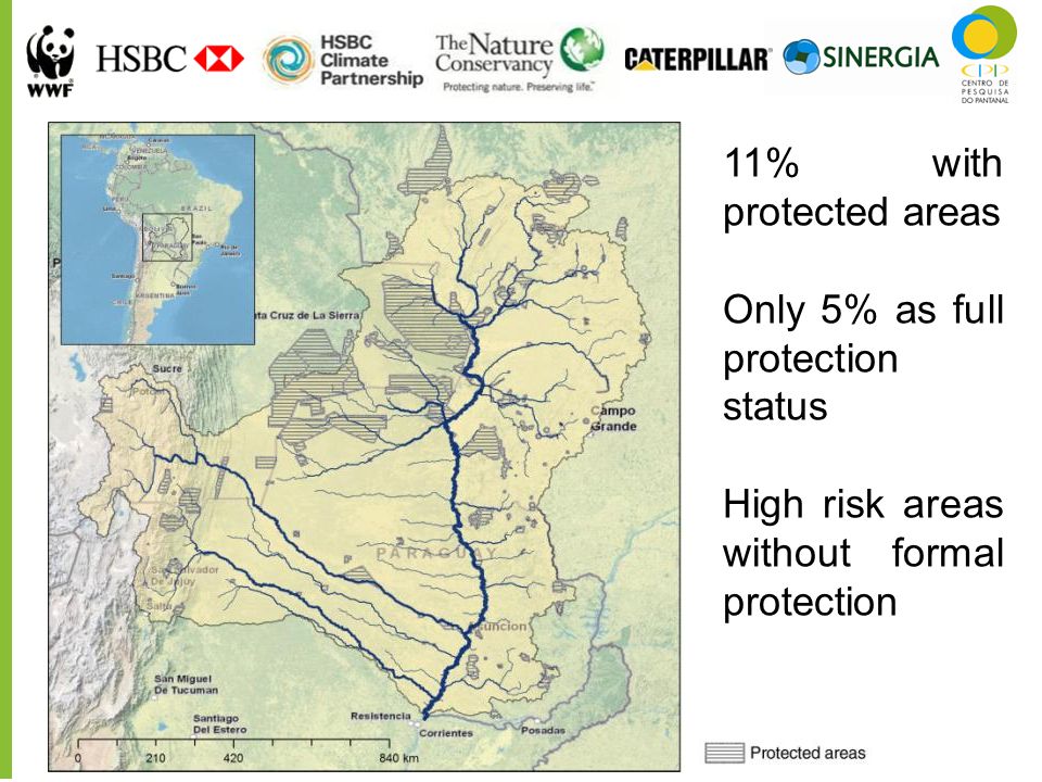 11% with protected areas Only 5% as full protection status.