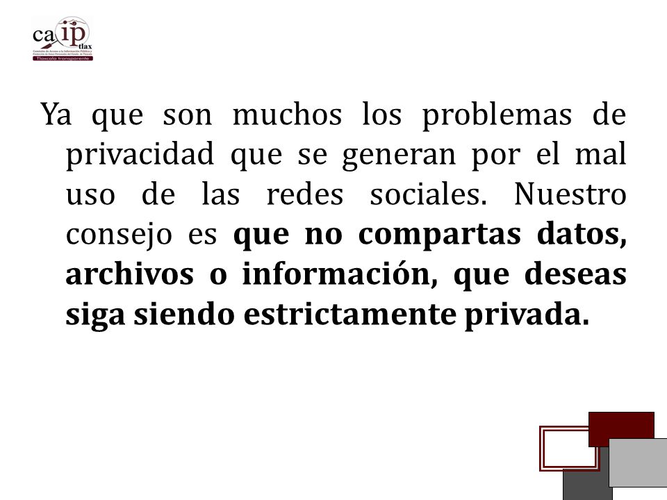 Ya que son muchos los problemas de privacidad que se generan por el mal uso de las redes sociales.