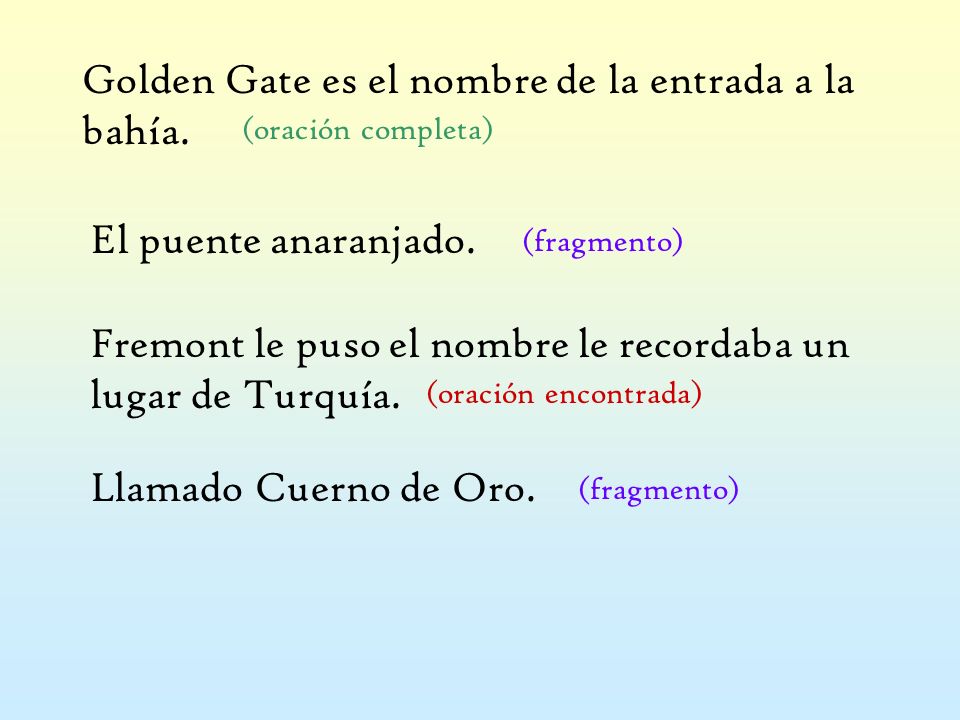 Golden Gate es el nombre de la entrada a la bahía.