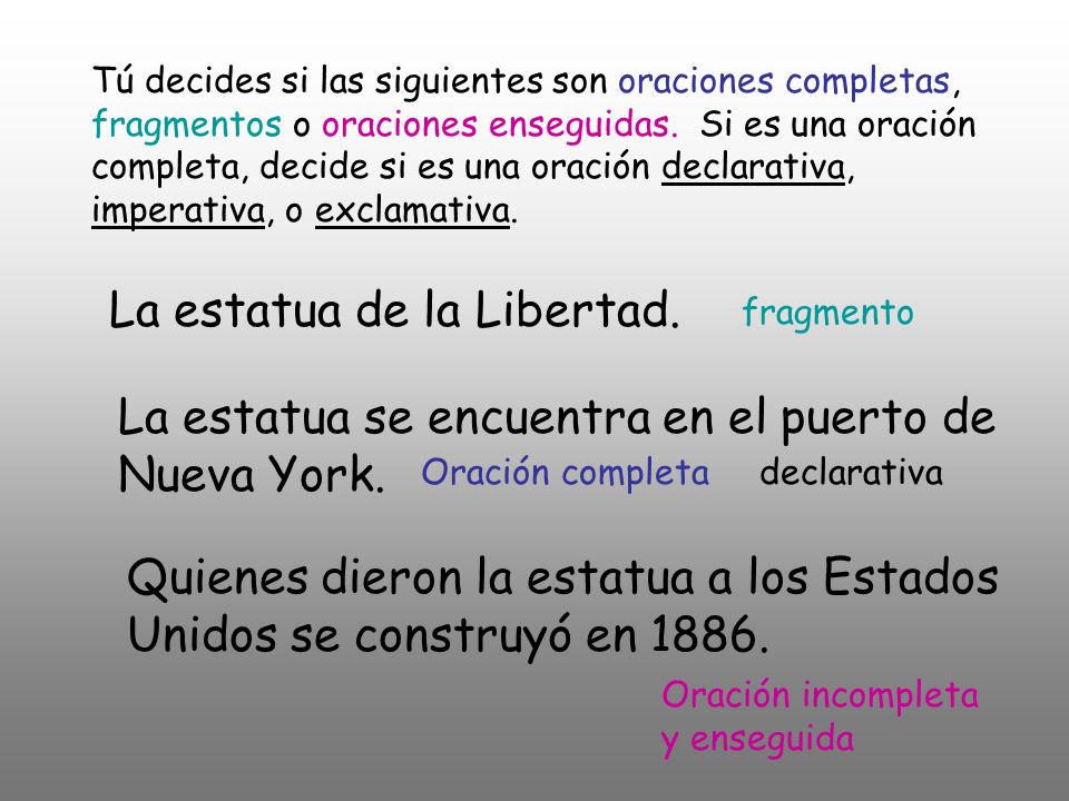 La estatua de la Libertad.