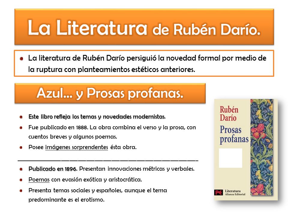 La Literatura de Rubén Darío.