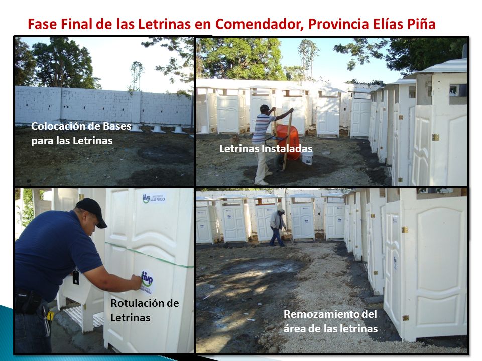 Fase Final de las Letrinas en Comendador, Provincia Elías Piña
