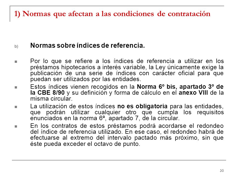 1) Normas que afectan a las condiciones de contratación