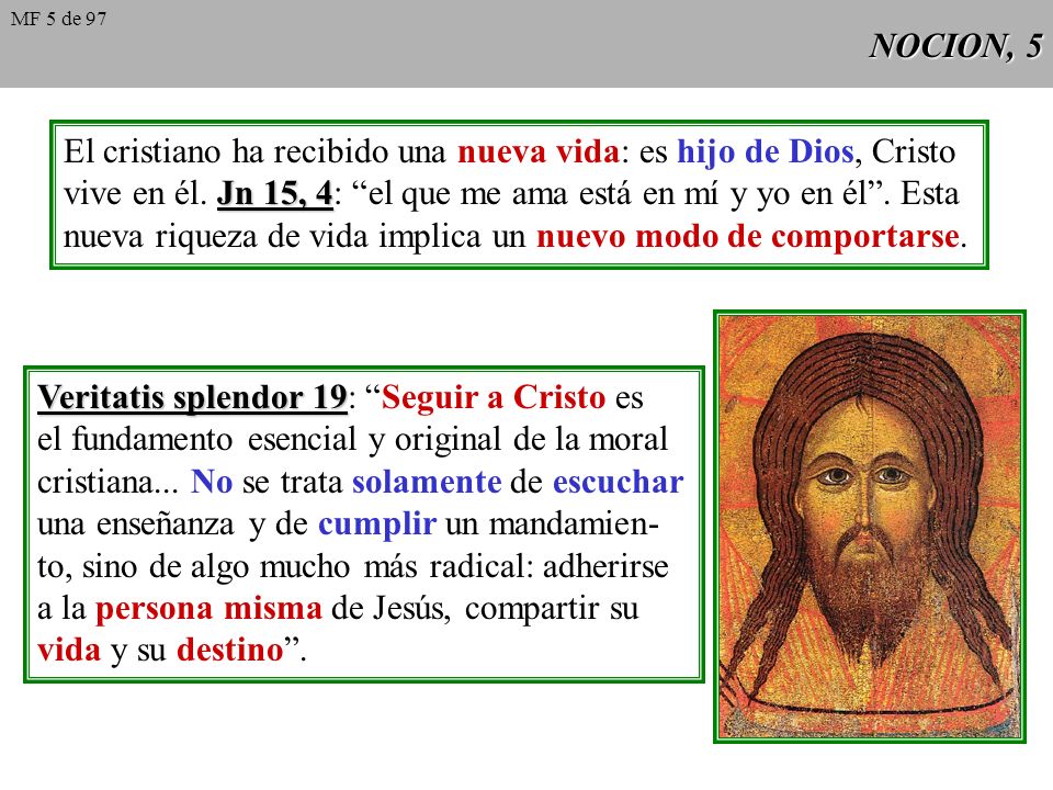 El cristiano ha recibido una nueva vida: es hijo de Dios, Cristo