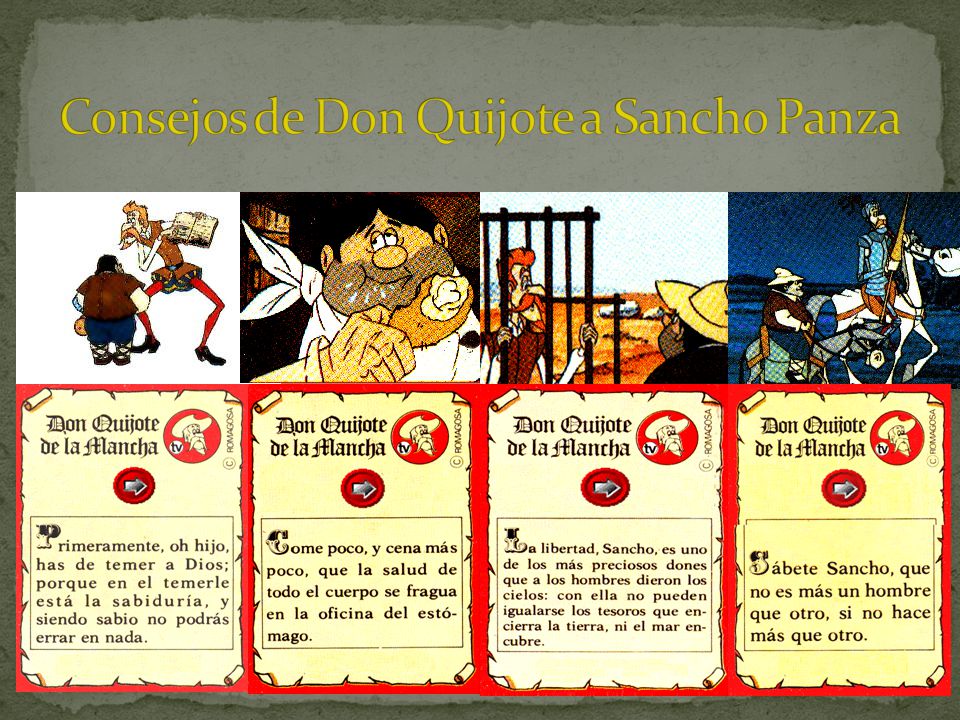 Consejos de Don Quijote a Sancho Panza