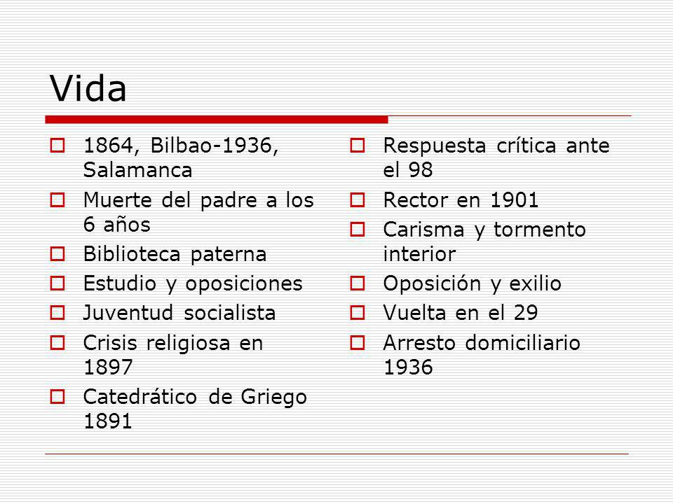 Vida 1864, Bilbao-1936, Salamanca Muerte del padre a los 6 años
