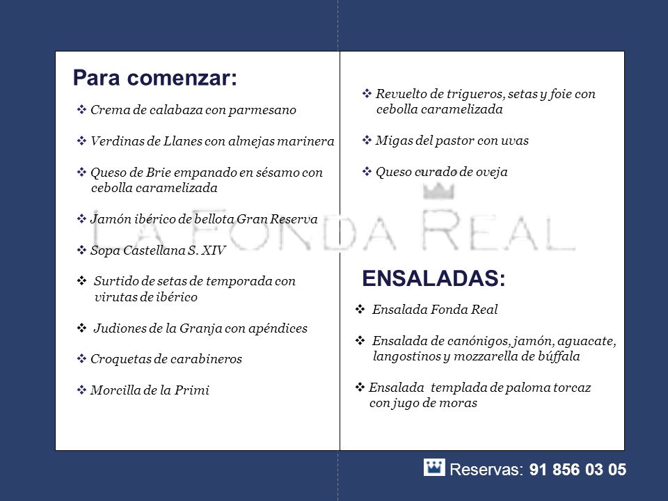 Para comenzar: ENSALADAS: Revuelto de trigueros, setas y foie con