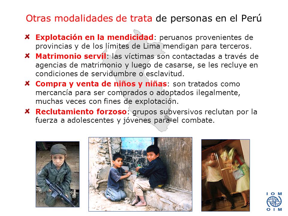 Otras modalidades de trata de personas en el Perú